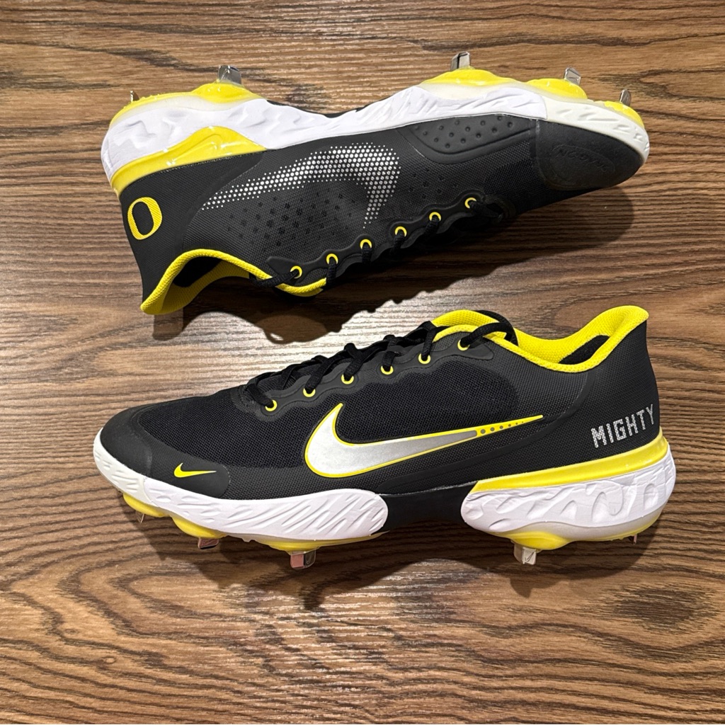 Size 13.5 Nike Alpha Huarache Elite 3 Low Cleats Oregon Ducks Dh0127-003 - New